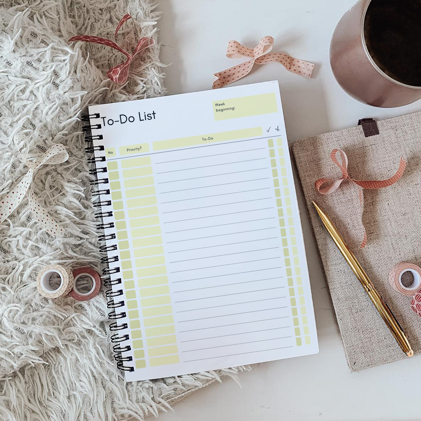 Ditsy Bloom To-Do List Notebook – A5 Weekly Planner