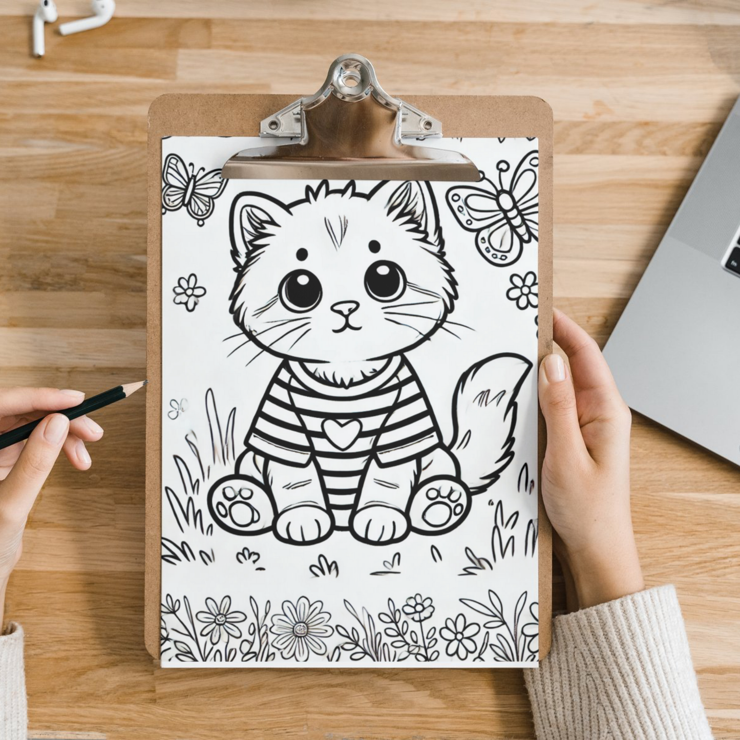 Kittens colouring sheet pack - 5 designs, 20 sheets, Kids and Adult colouring pack, cat mum gift