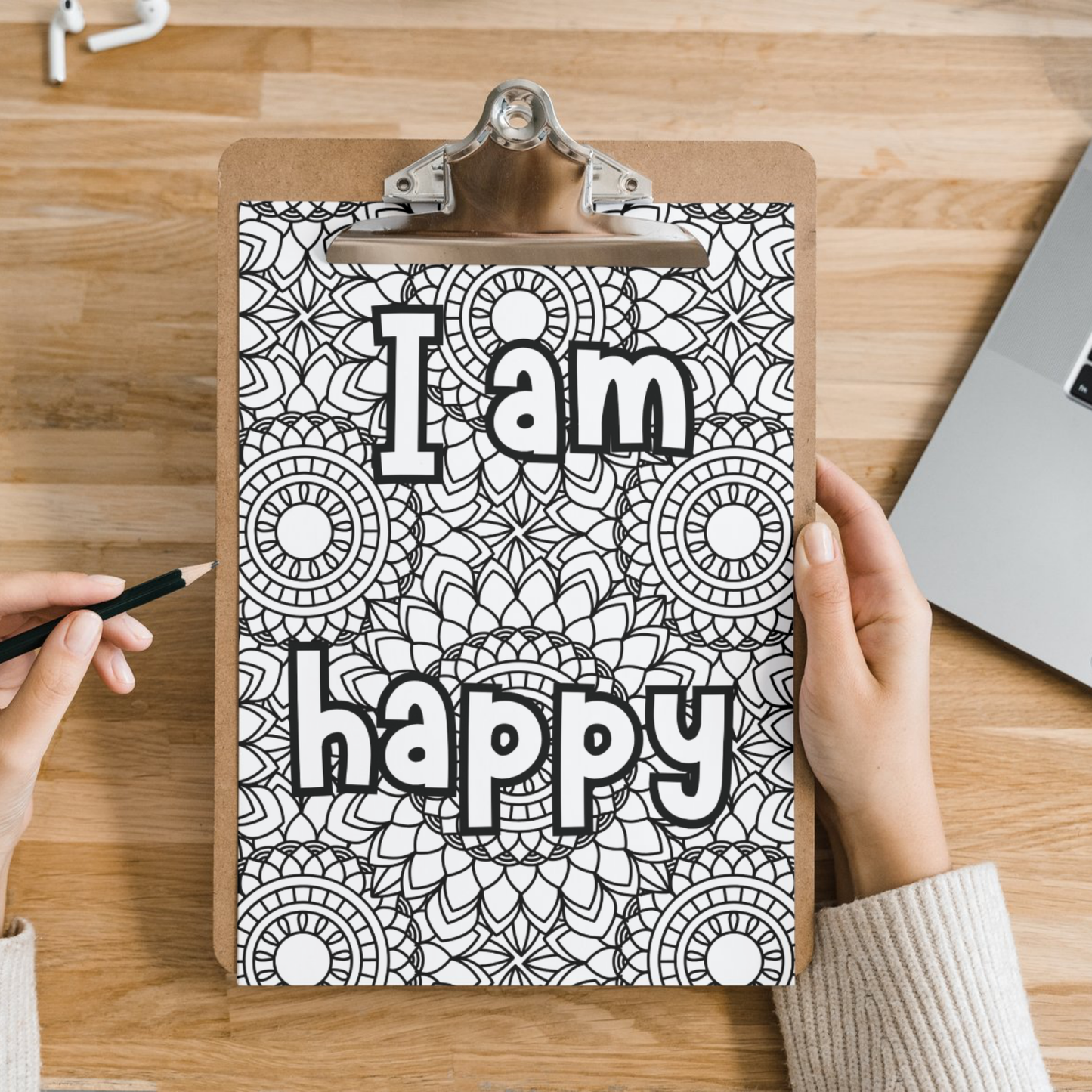 Positive Affirmations colouring sheet pack - 4 designs, 20 sheets, Kids and Adult colouring pack, bespoke colouring sheet stationery