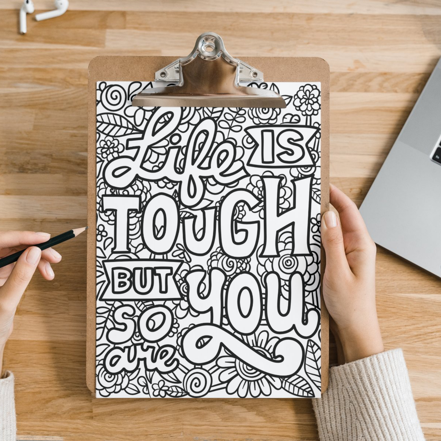 Positive Quotes colouring sheet pack - 4 designs, 20 sheets, Kids and Adult colouring pack, bespoke colouring sheet stationery