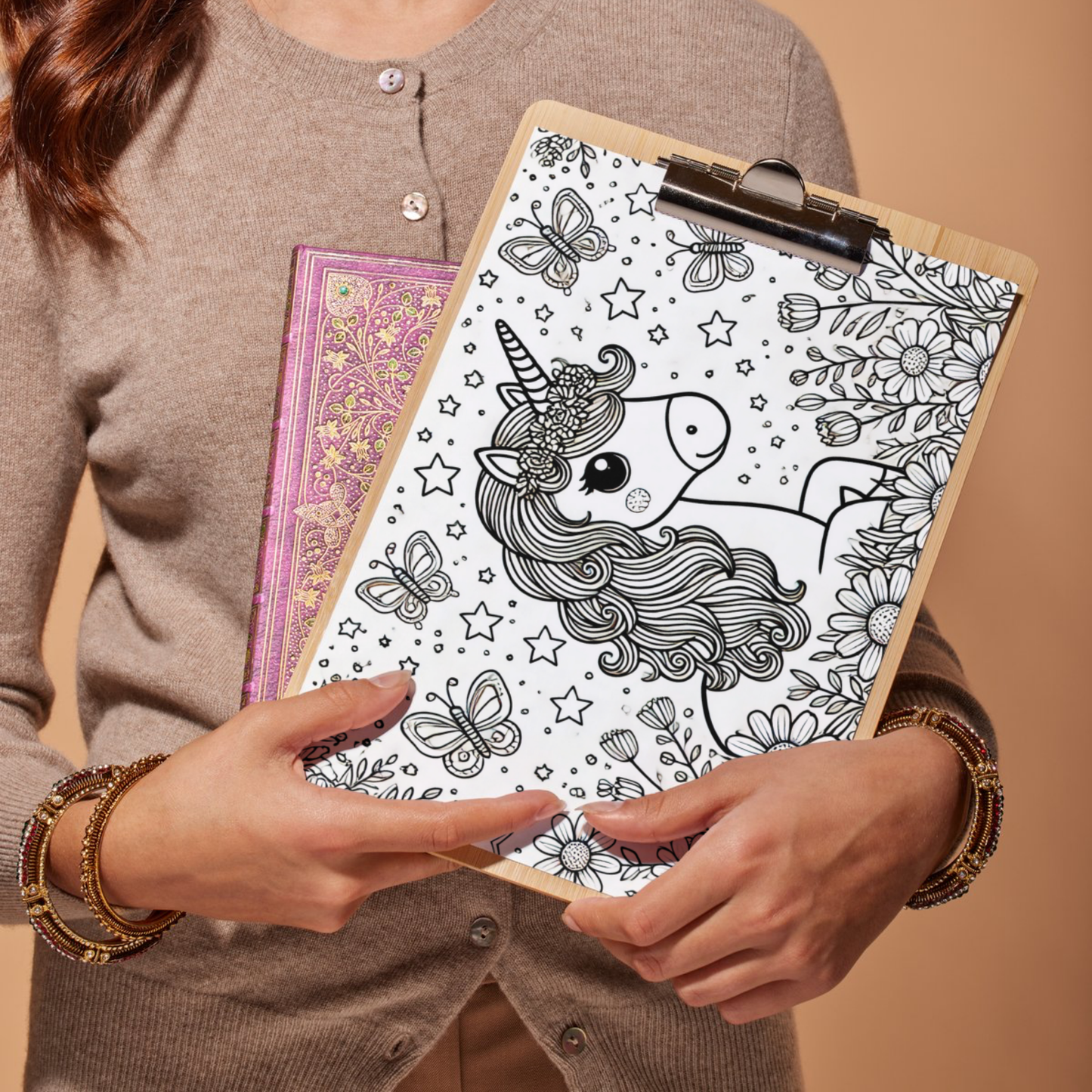 Unicorns colouring sheet pack - 5 designs, 20 sheets, Kids and Adult colouring pack, bespoke colouring sheet stationery
