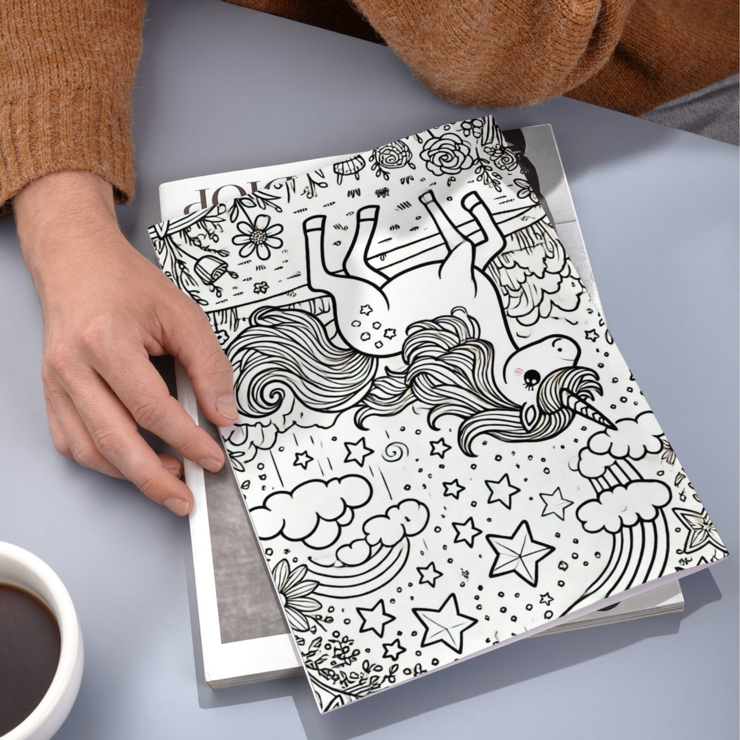 Unicorns colouring sheet pack - 5 designs, 20 sheets, Kids and Adult colouring pack, bespoke colouring sheet stationery