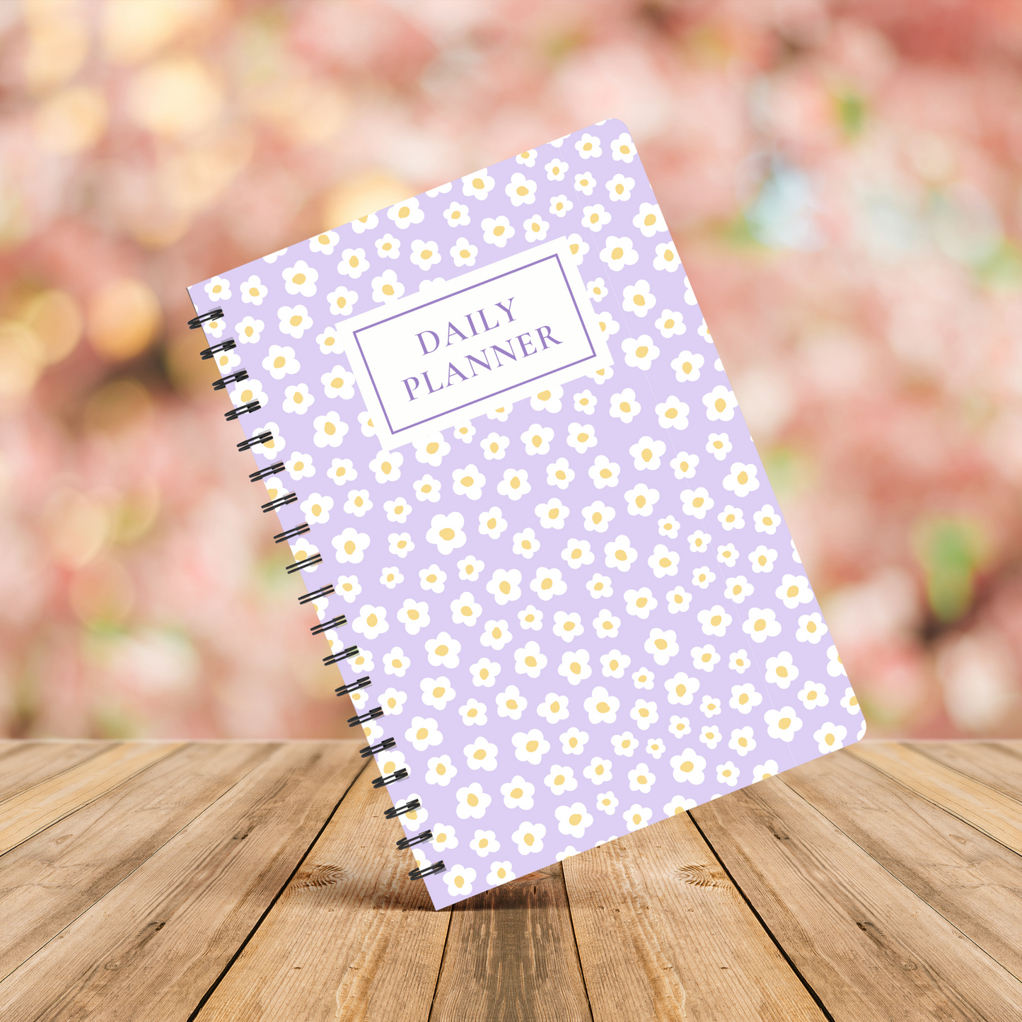 Lilac Daisies Daily Planner A5 or A4 inserts, Daily Journal, Work Student Planner