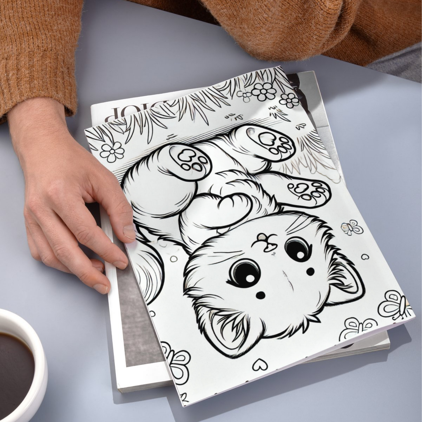 Kittens colouring sheet pack - 5 designs, 20 sheets, Kids and Adult colouring pack, cat mum gift