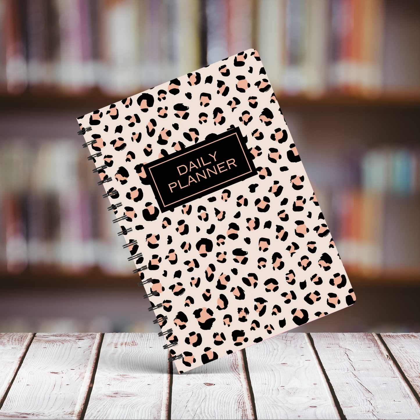 Rose Gold Animal Print Daily Planner A5 or A4 inserts, Floral notebook, Planner notepad, Work student daily planner