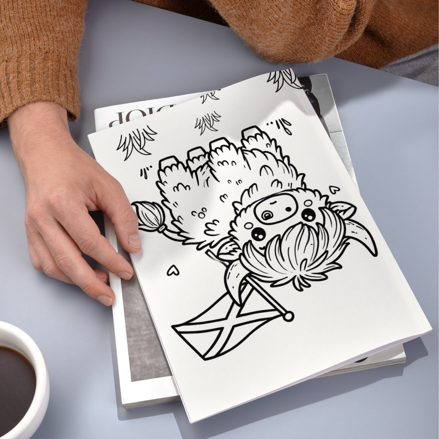 Highland Coo colouring sheet pack - 5 designs, 20 sheets, Scotland gift, Kids and Adult colouring pack, colouring stationery