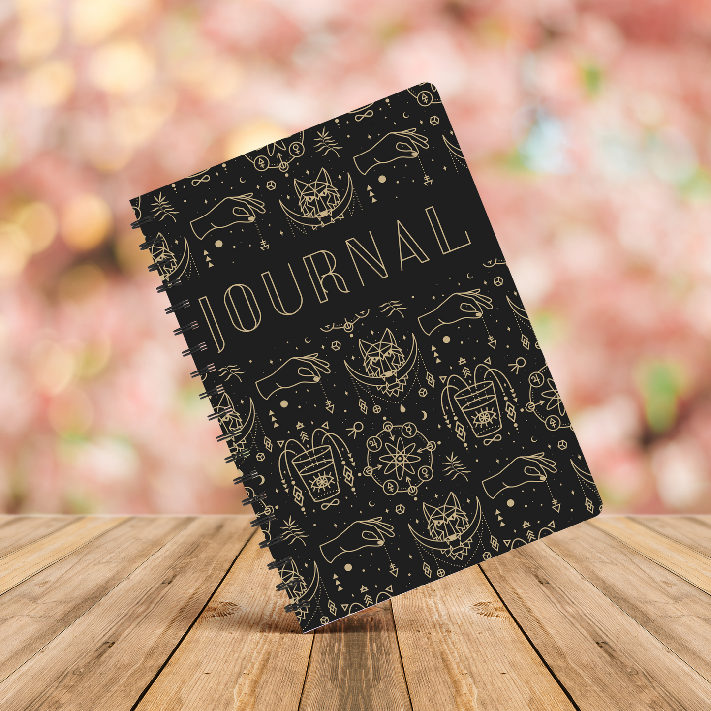 Journal Black/Gold Design A5 or A4, Daily Journal, Manifestation planner, Notebooks