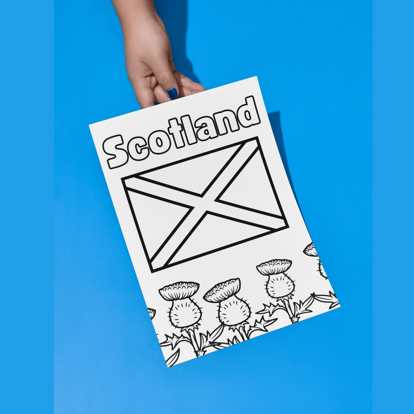 Scotland colouring sheet pack - 5 designs, 20 sheets,Kids and Adult colouring pack, Scotland gift colouring sheet stationery