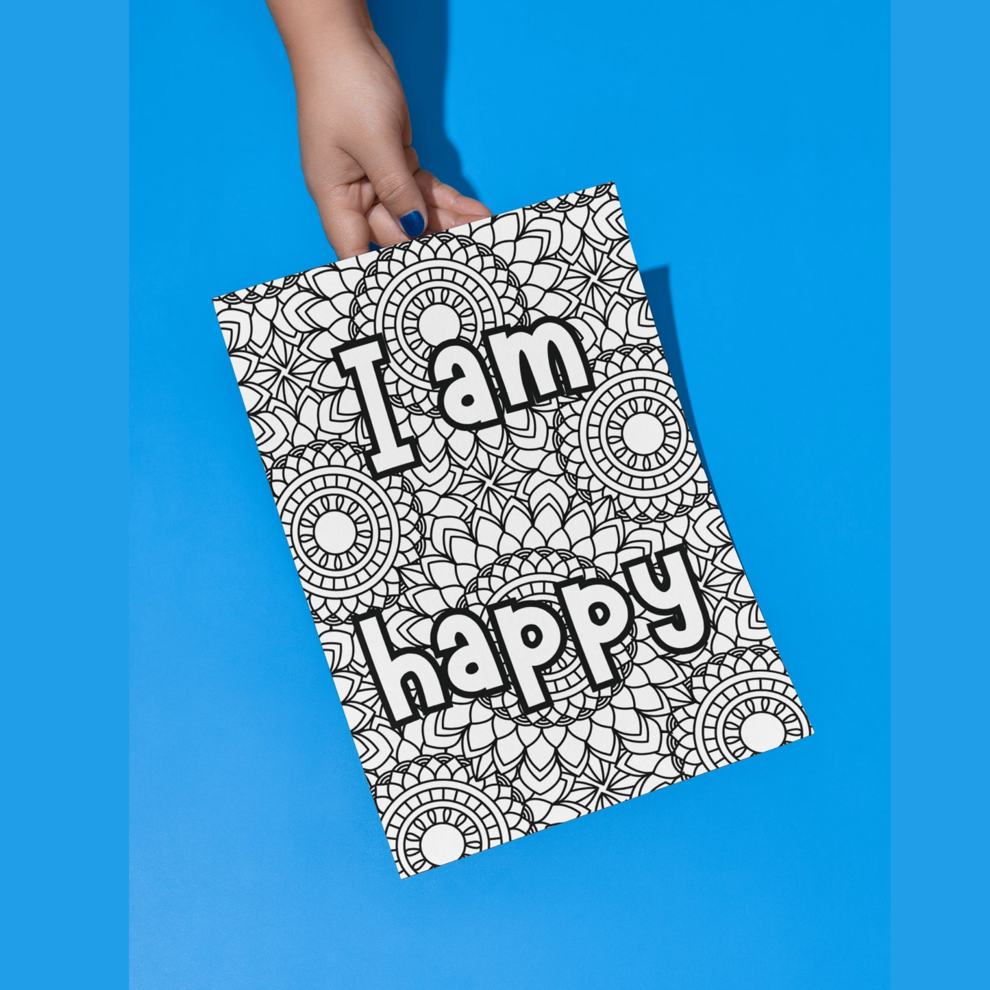 Positive Affirmations colouring sheet pack - 4 designs, 20 sheets, Kids and Adult colouring pack, bespoke colouring sheet stationery