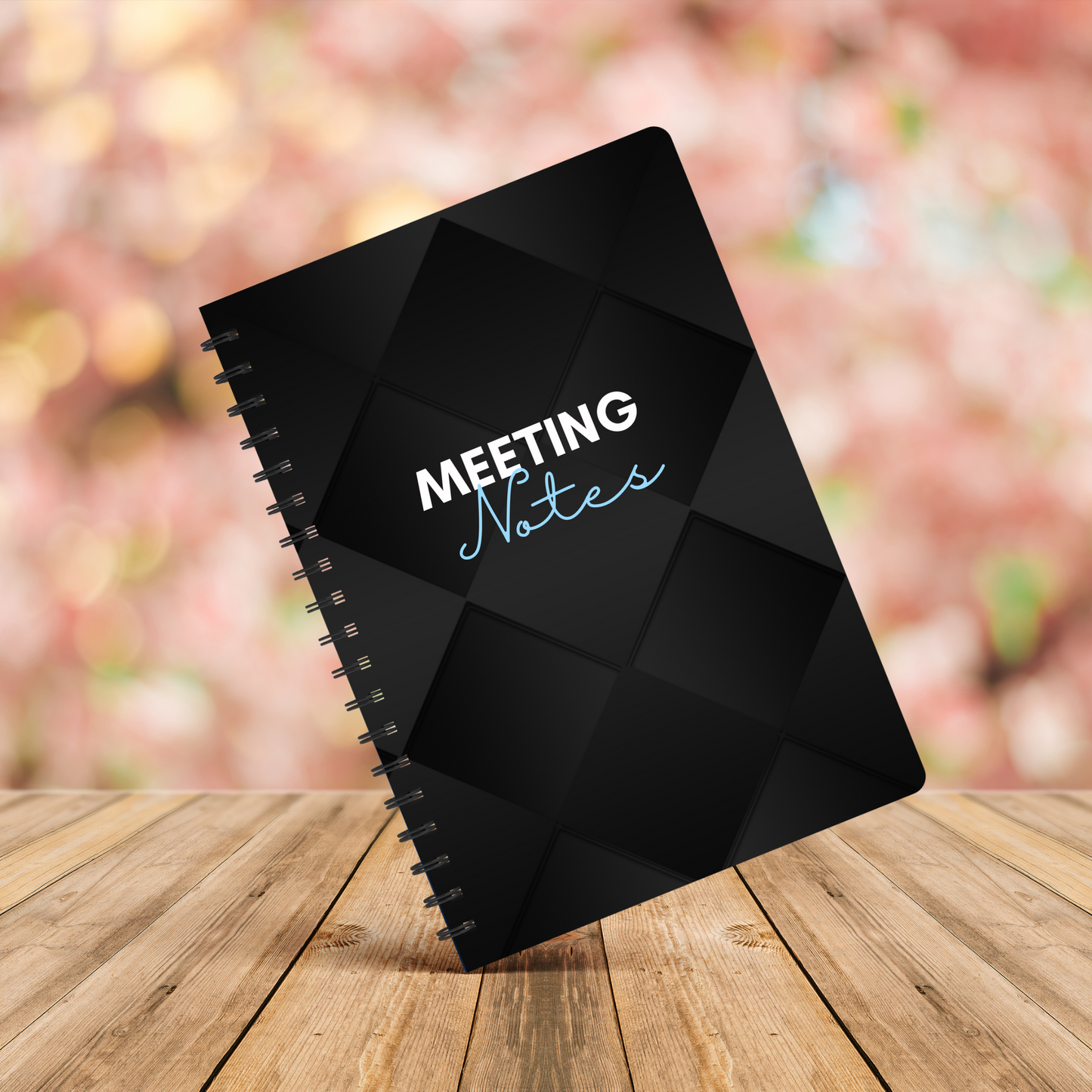 Meeting Notes Book Black A5 or A4, Meeting Agenda Notes, Printed lined inserts, work stationery organiser