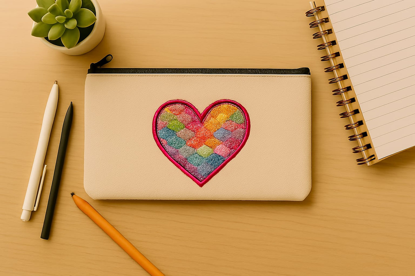 Canvas Pencil Case/Makeup Bag