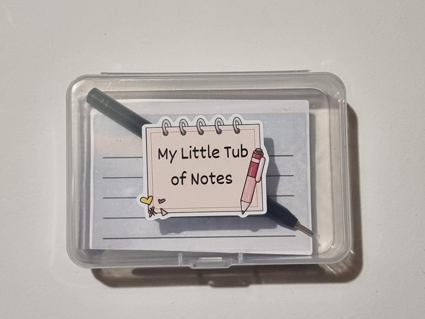 Little Tub of Notes - Handy Notes Tub for on the go, Little Tub of Notes - Handy Notes Tub for on the go, cute stationery gift, mini note tub, gifts for her, back to school gifts