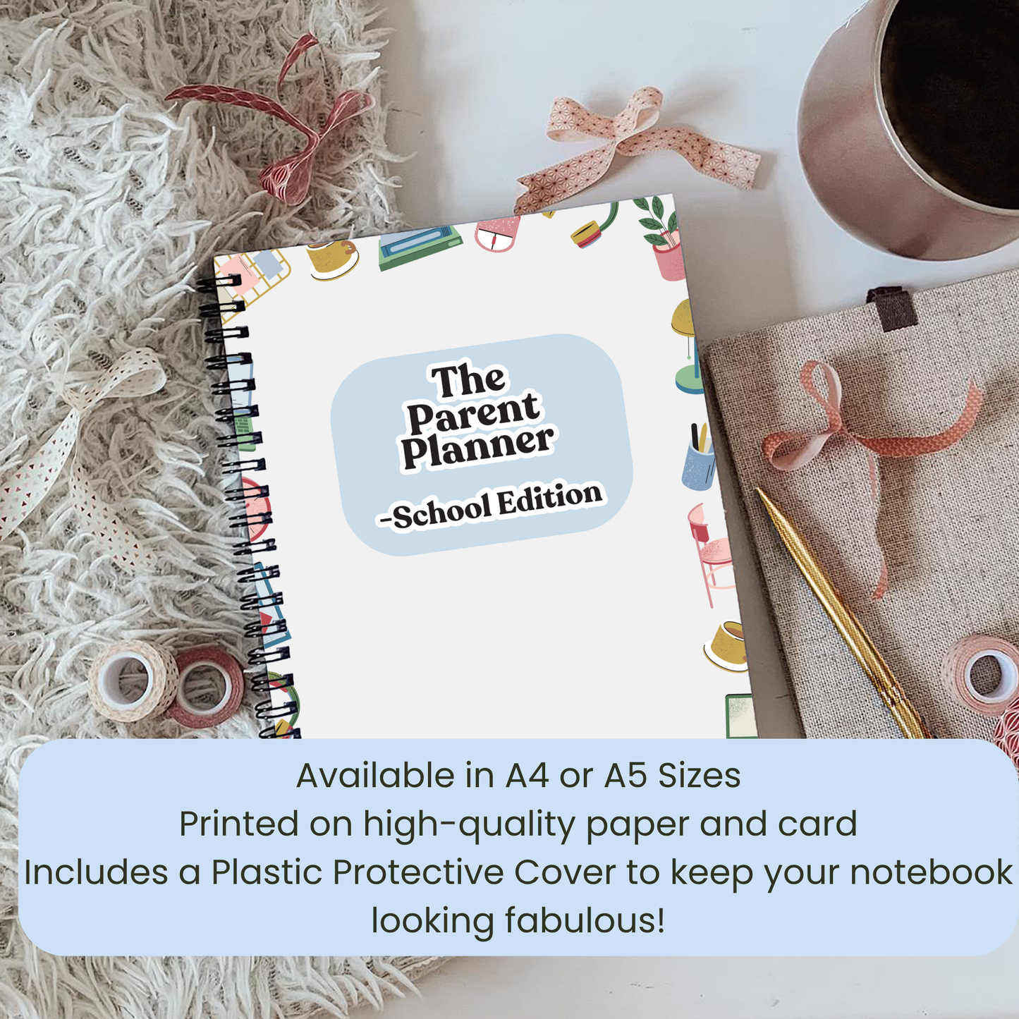Parent Planner Notebook,, Organise all your school details in one place, School Organiser, back to school essentials