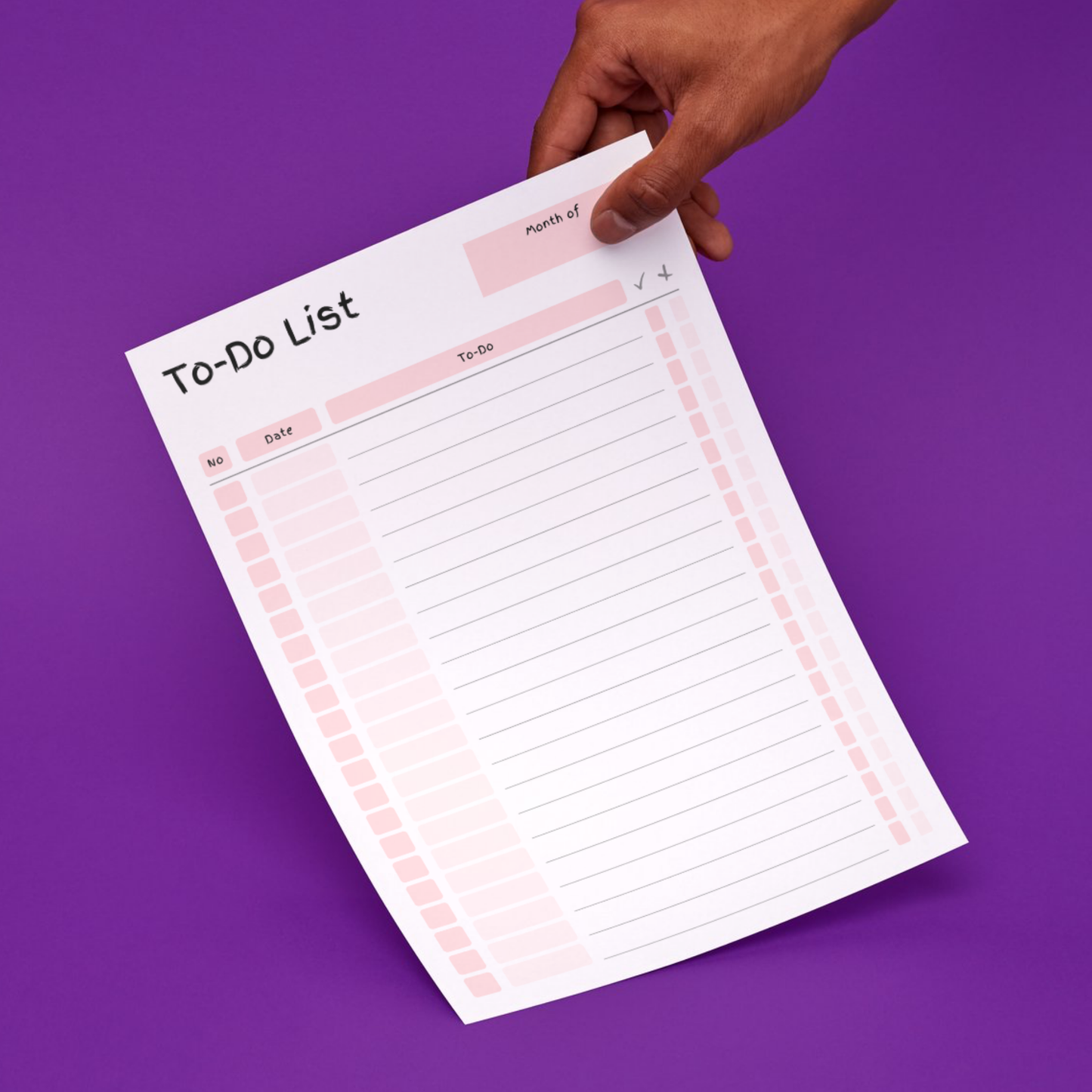 To Do List, Lined Printed Note Paper Pink - A4 or A5 sizes,  Work Study or Class stationery, Lined paper inserts