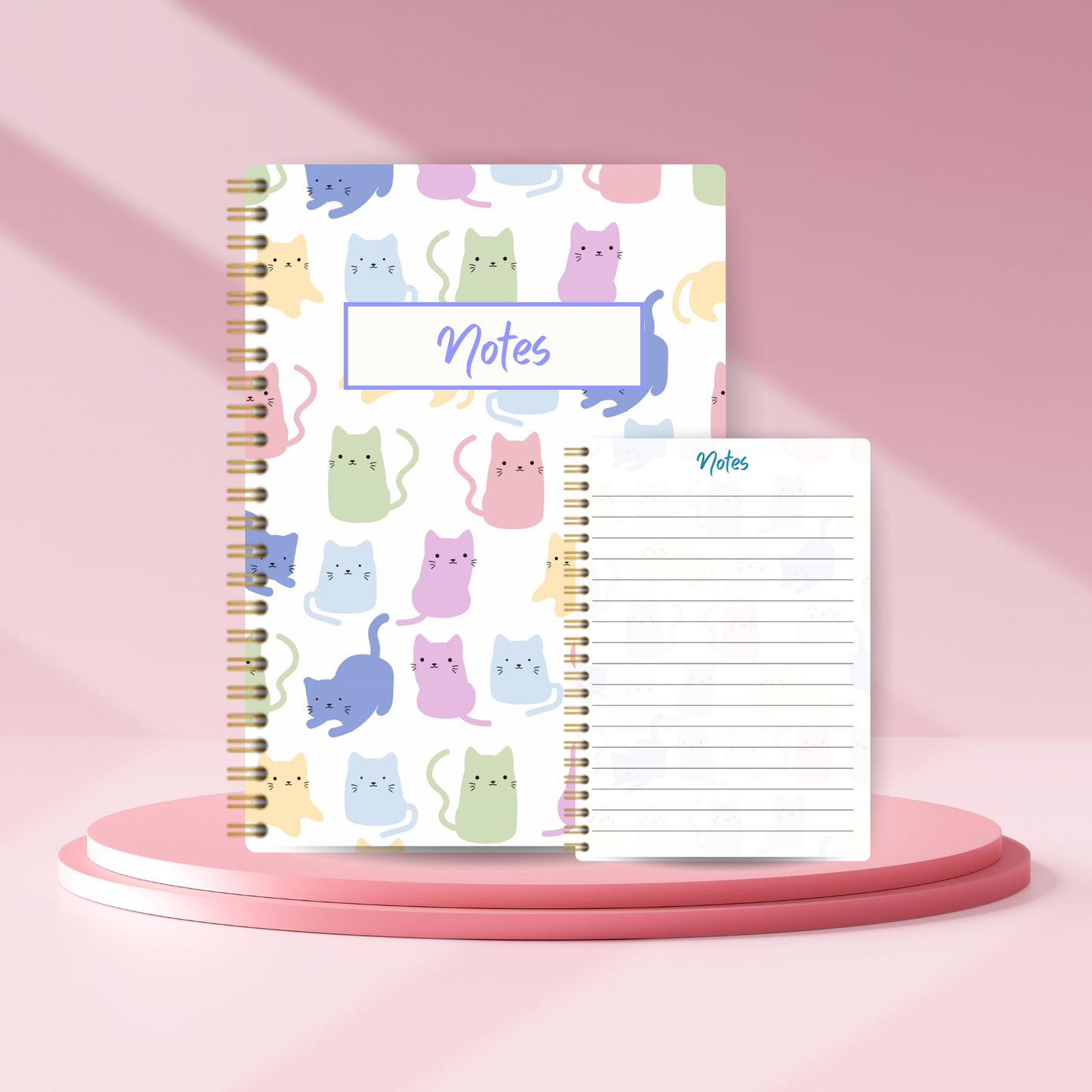 Pastel Cats Notebook A4 - Card Cover