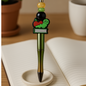 Teacher/Book Beaded Pen - Handmade beaded pen black ink, Cute stationery pen