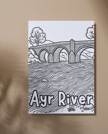 Ayr colouring sheet pack - 4 designs, 20 sheets