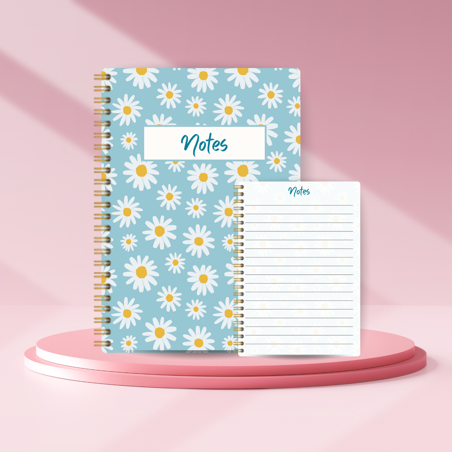 Blue Daisy Notebook A4 - Card Cover