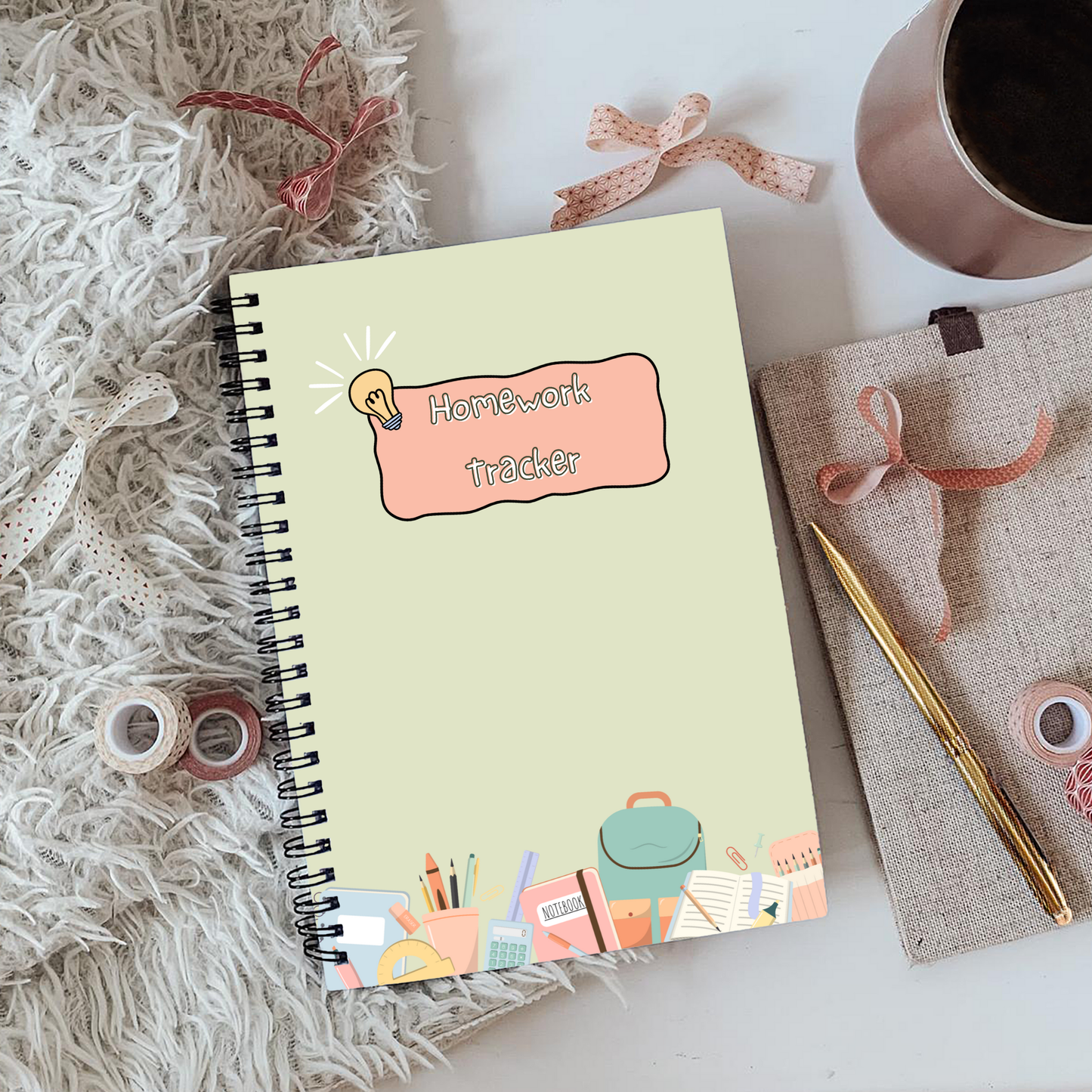 Homework Tracker Notebook, Study aid notebook, homework organiser, back to school 2025, Planner notebook A5 or A4, pupil class organisation