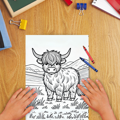 Scotland colouring sheet pack - 5 designs, 20 sheets,Kids and Adult colouring pack, Scotland gift colouring sheet stationery