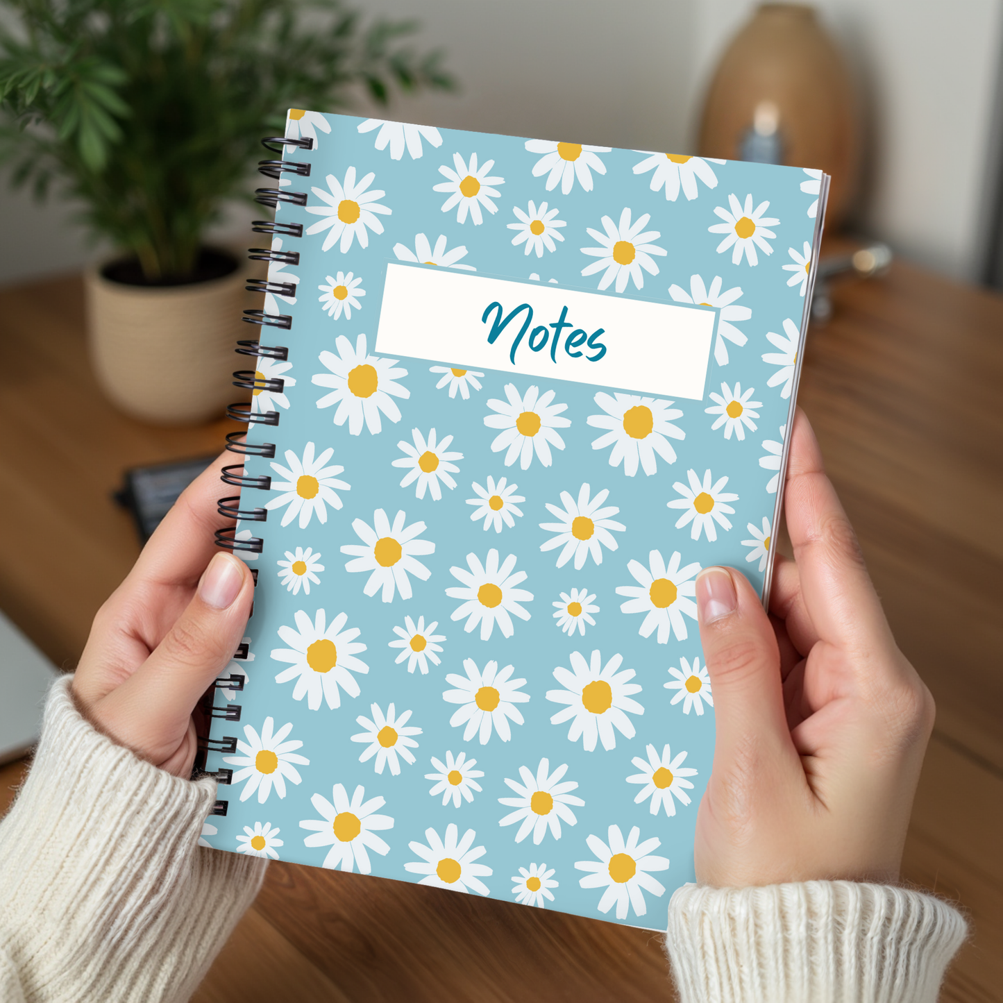 Blue Daisy Notebook A4 - Card Cover