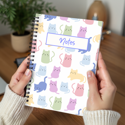 Pastel Cats Notebook A4 - Card Cover