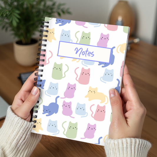 Pastel Cats Notebook A5 - Card Cover