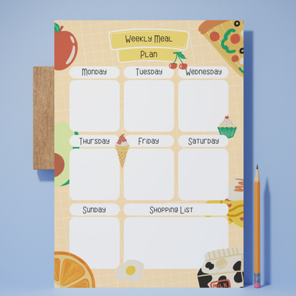 Meal Planning Printed Note Paper - A4 or A5 sizes,  Work Study or Class stationery, Lined paper inserts