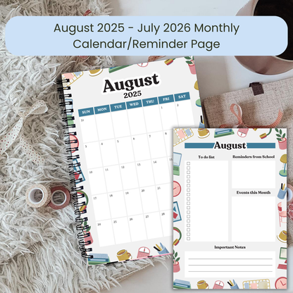 Parent Planner Notebook,, Organise all your school details in one place, School Organiser, back to school essentials