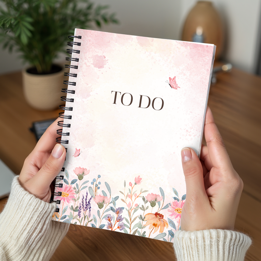 Floral To Do List Notebook - A5