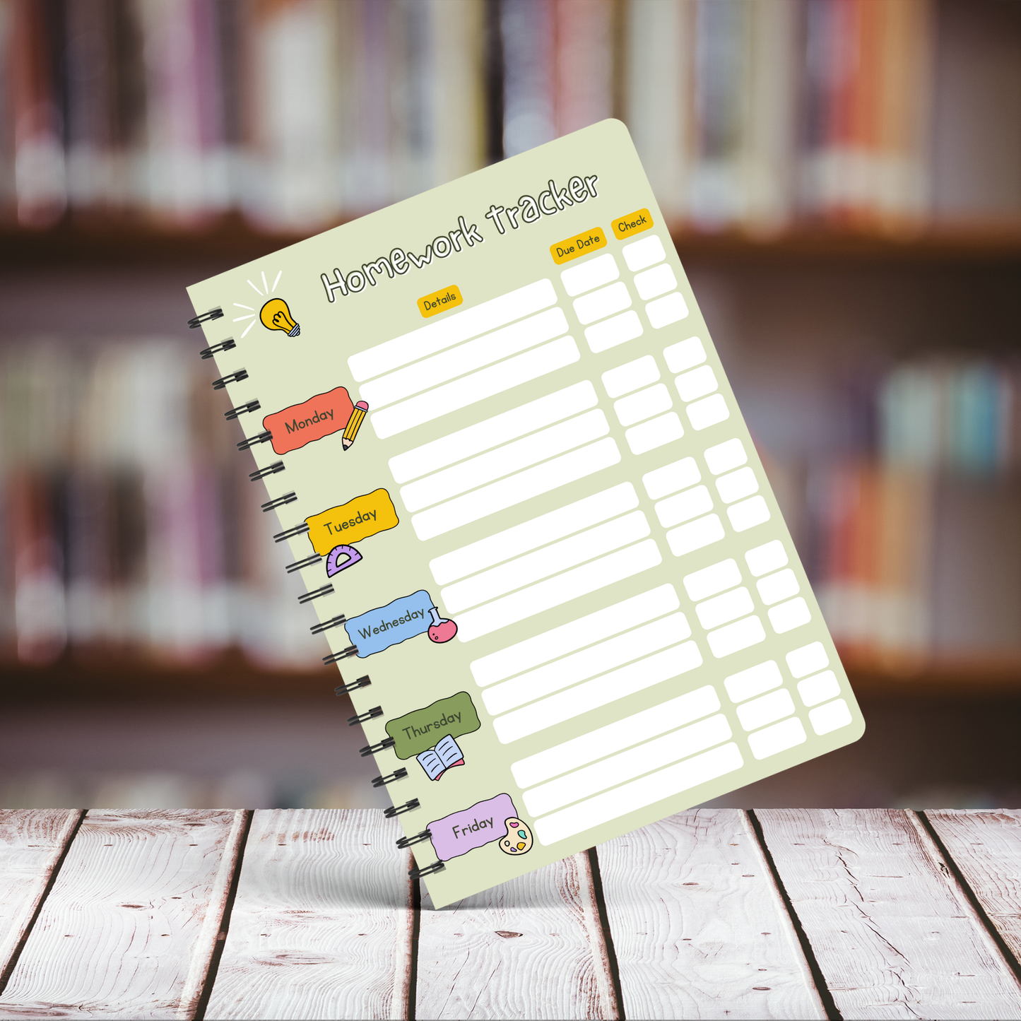 Homework Tracker Notebook, Study aid notebook, homework organiser, back to school 2025, Planner notebook A5 or A4, pupil class organisation