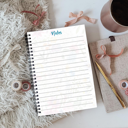 Dainty Floral Notebook A5 or A4, Cute Work Stationery, Floral Notebook, Back to School notebooks, cute stationery