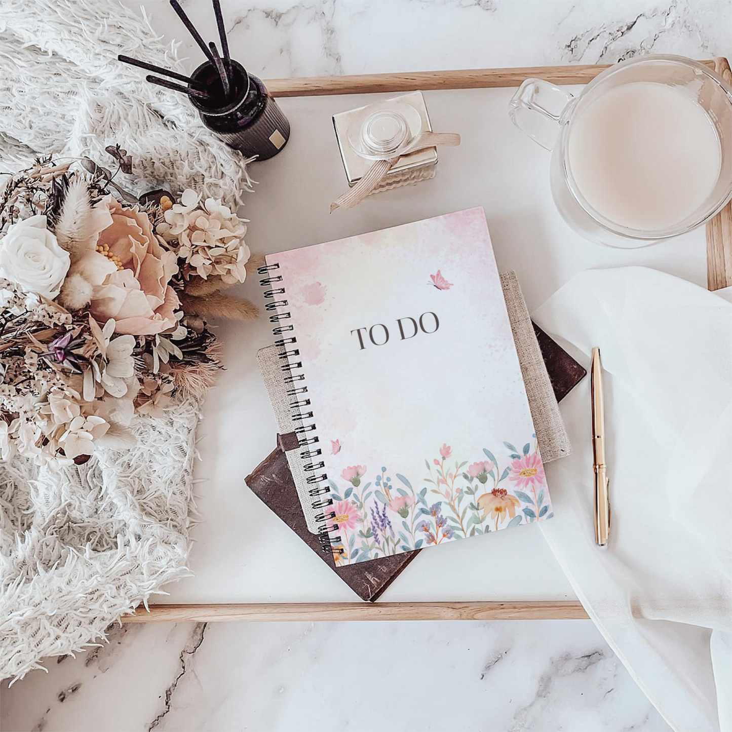 Floral To Do List Notebook - A5