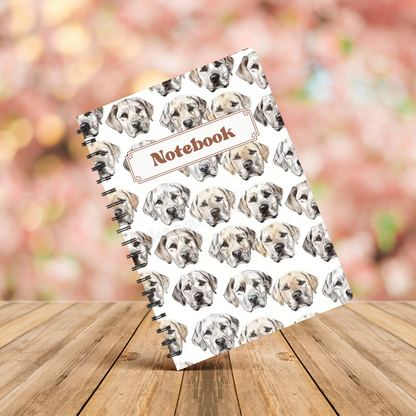Golden Retriever Notebook A5 or A4, Dog mum gift, Golden lab notebook stationery for work, student notebook