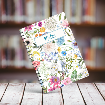 Dainty Floral Notebook A5 or A4, Cute Work Stationery, Floral Notebook, Back to School notebooks, cute stationery