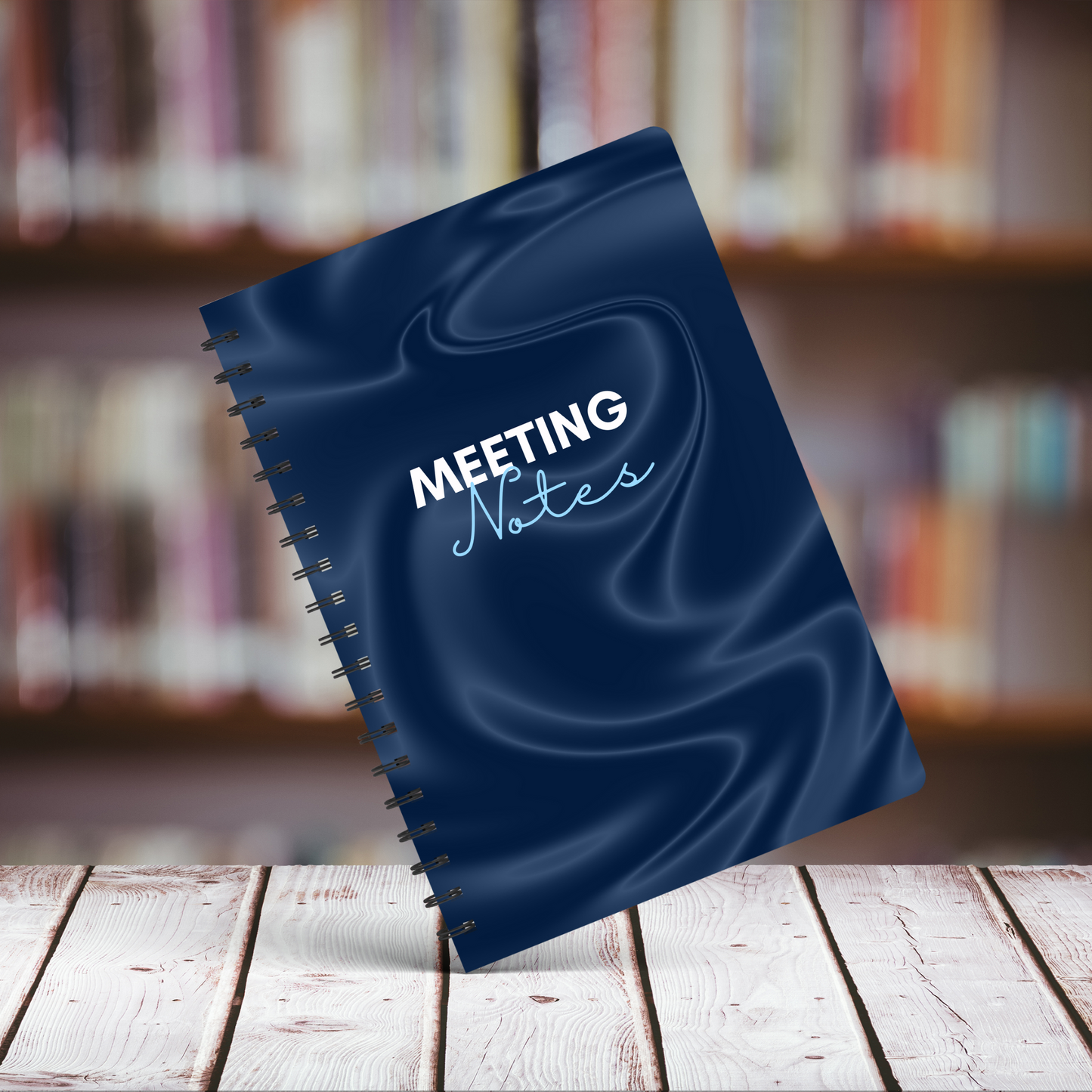 Meeting Notes Book Navy Swirls A5 or A4, Meeting Agenda Notes, Printed lined inserts, work stationery organiser