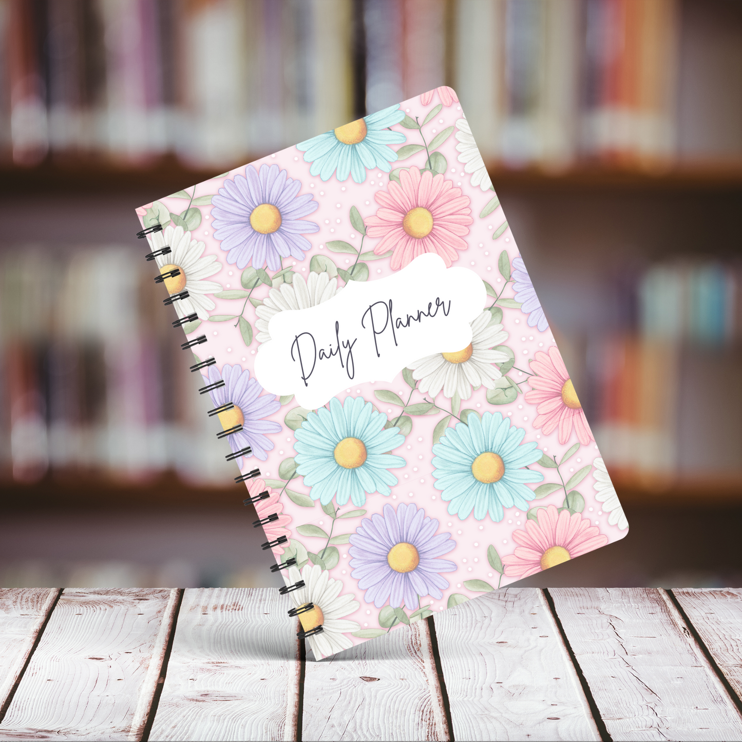 Pastel Daisies Daily Planner A5 - Card Cover.