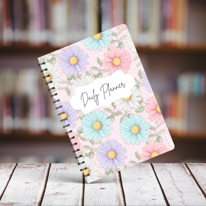 Pastel Daisies Daily Planner A5 - Card Cover.
