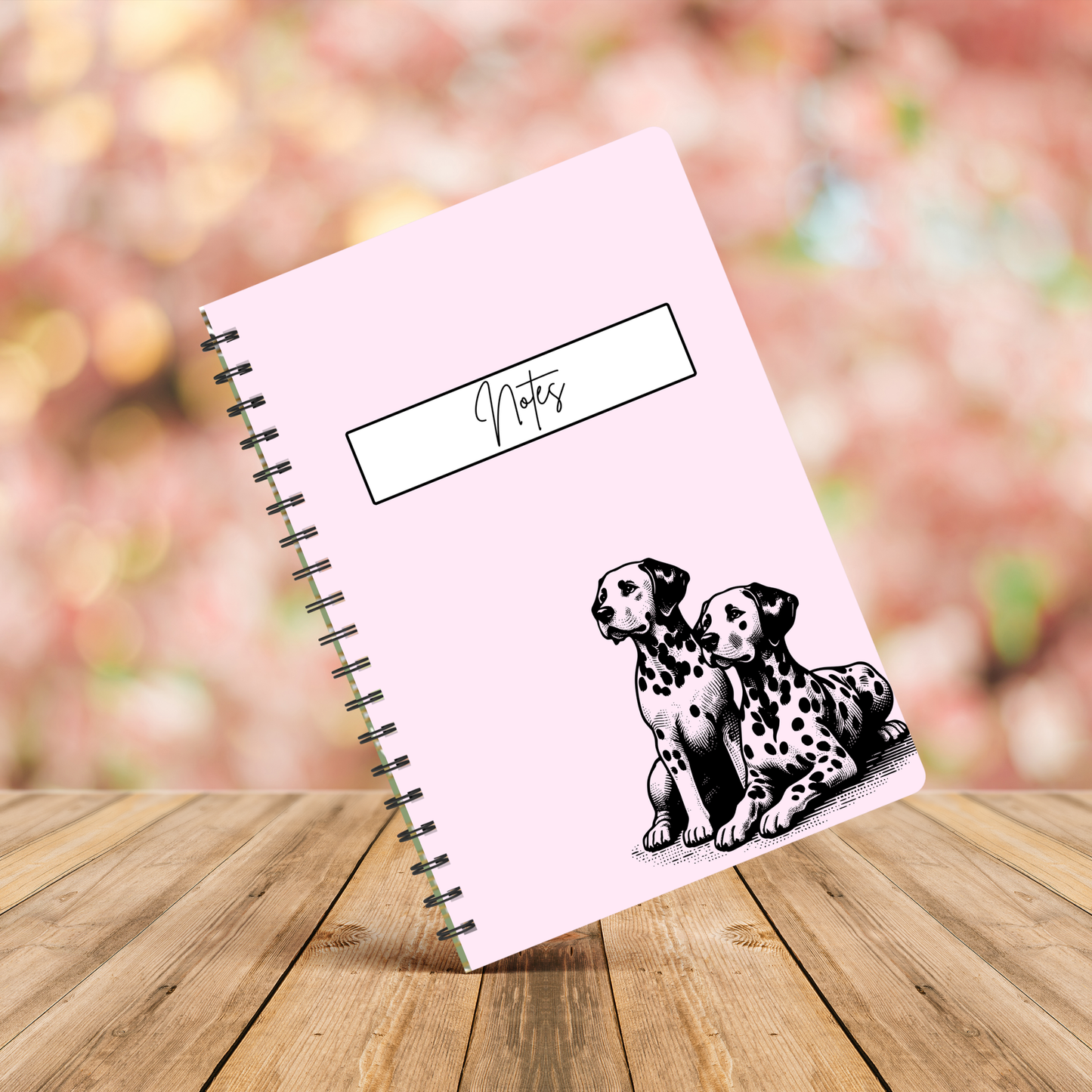 Dalmatian Baby Pink Notebook A5 - Card Cover