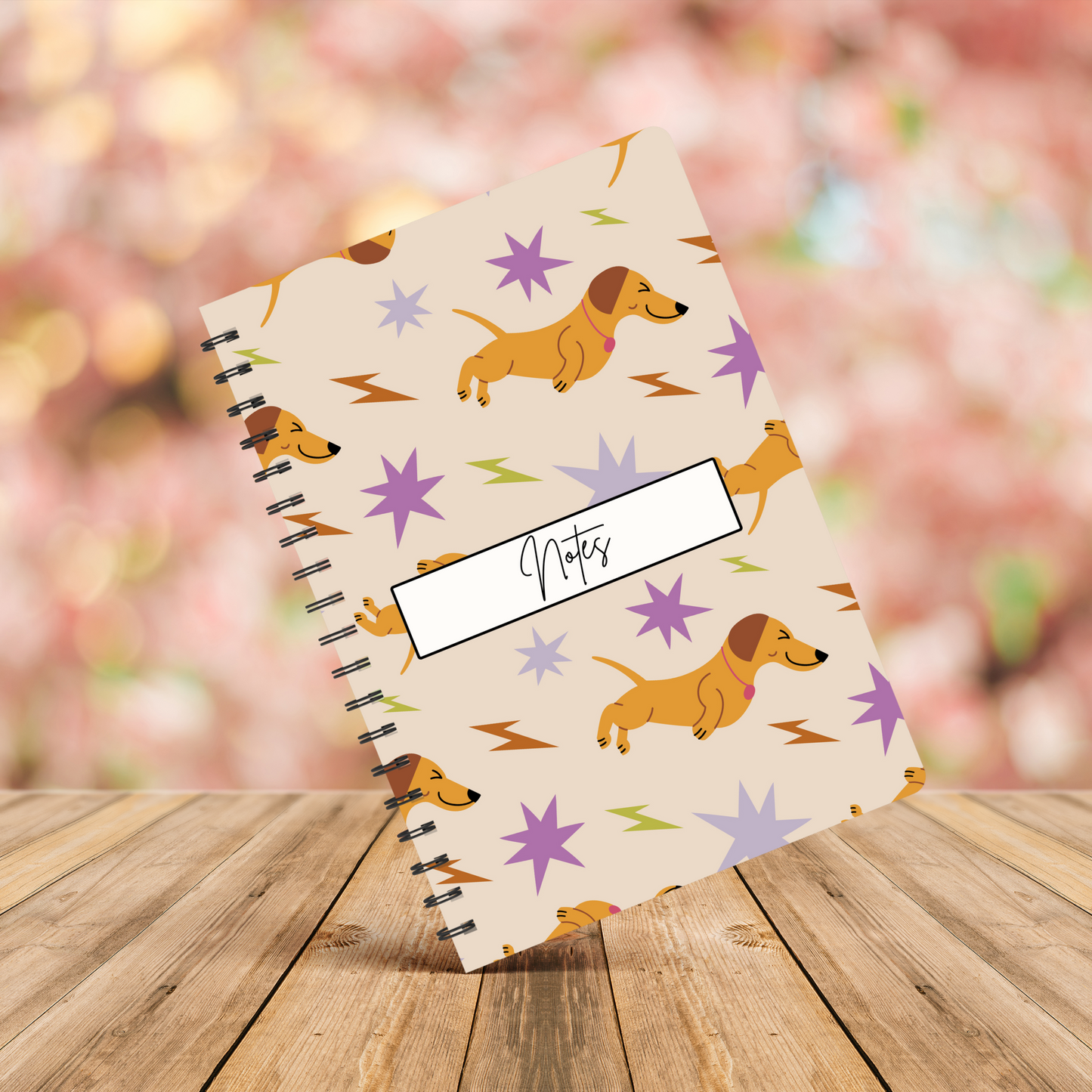 Dachshund Notebook A5 or A4 dog mum gift, Cute notebooks for students and work