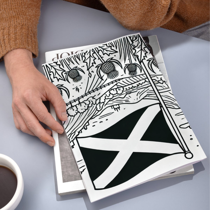 Scotland colouring sheet pack - 5 designs, 20 sheets,Kids and Adult colouring pack, Scotland gift colouring sheet stationery