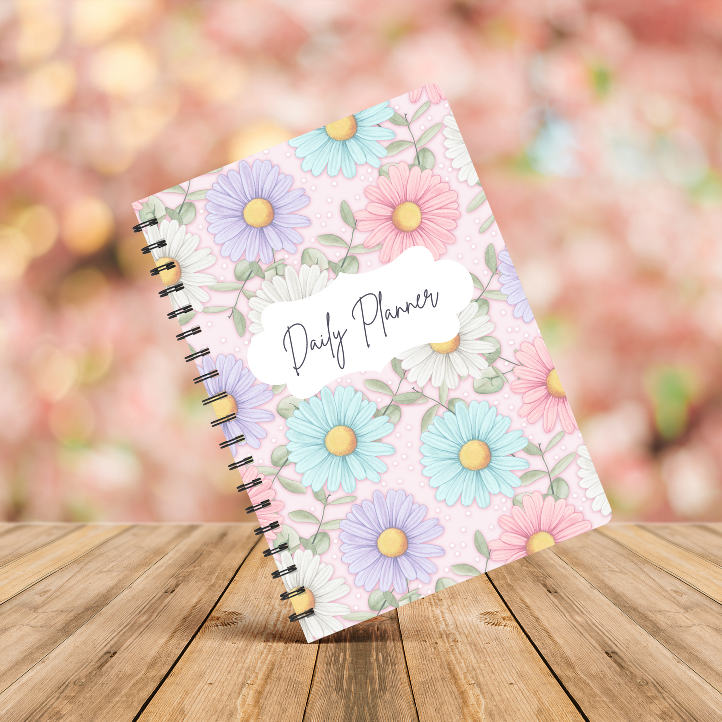 Pastel Daisies Daily Planner A5 - Card Cover.