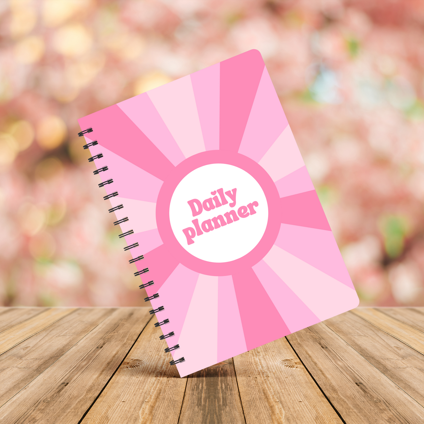 Pink Retro Daily Planner A5 - Card Cover