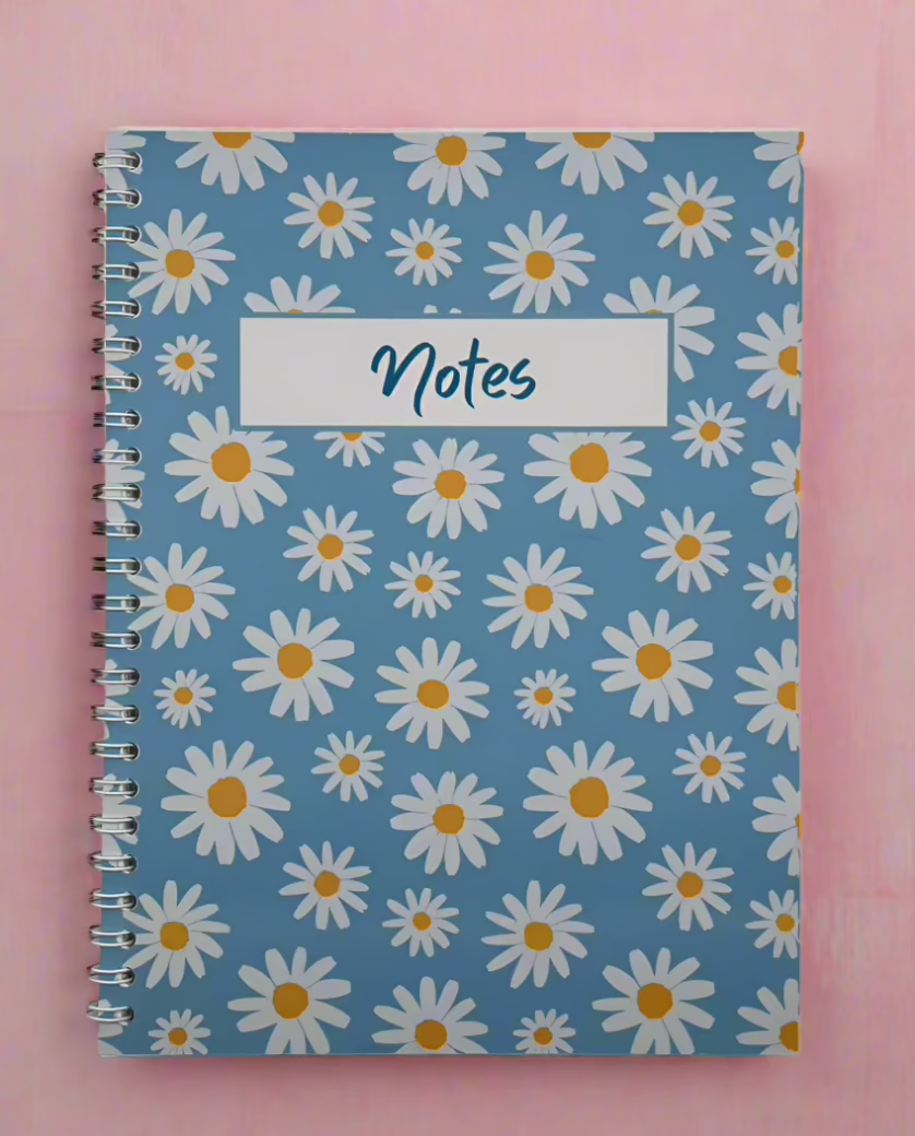 Blue Daisy Notebook A5 - Card Cover