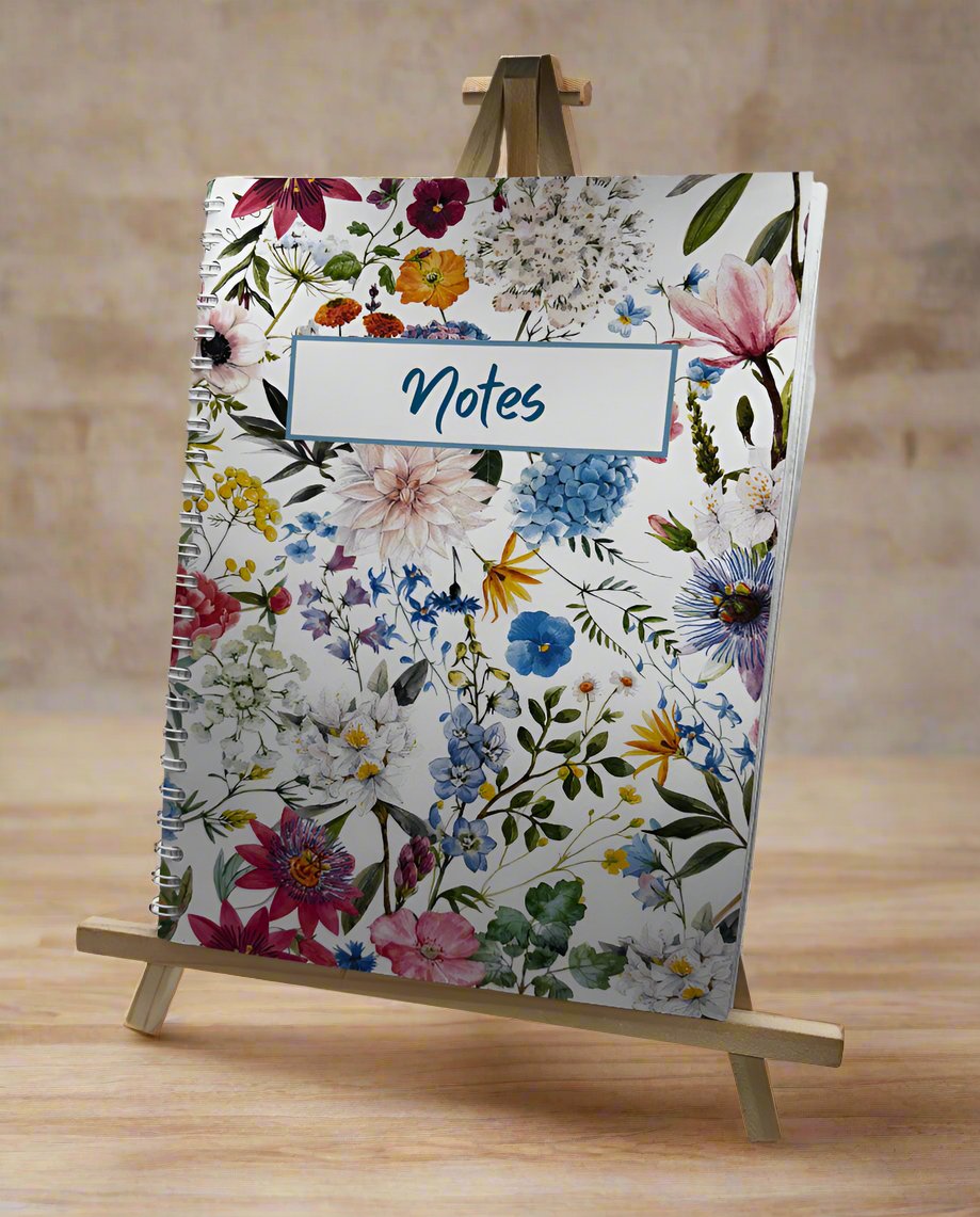 Dainty Floral Notebook A4 - Card Cover