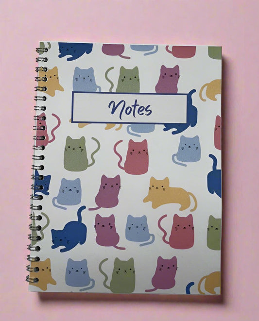 Pastel Cats Notebook A4 - Card Cover