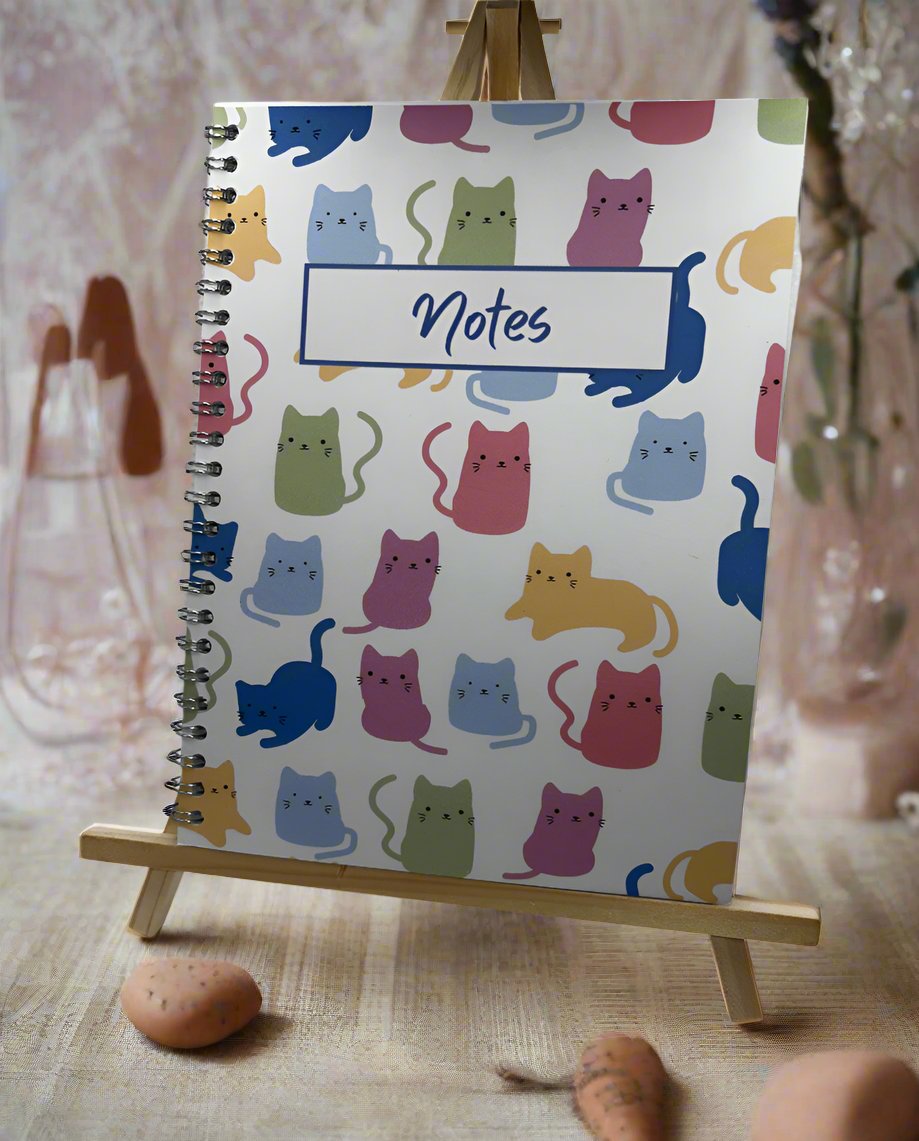 Pastel Cats Notebook A4 - Card Cover