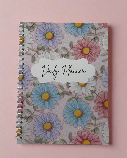 Pastel Daisies Daily Planner A4 - Card Cover