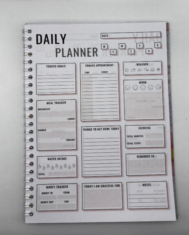 Rose Gold Animal Print Daily Planner A4 - Card Cover