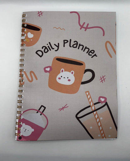 Cute Bear Beige Daily Planner A5 - Card Cover